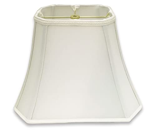 Image of Royal Designs, Inc. DSO-68-14WH Rectangle Cut Corner Bell Designer Lamp Shade, (6x8) x (9x14) x 10.625, White