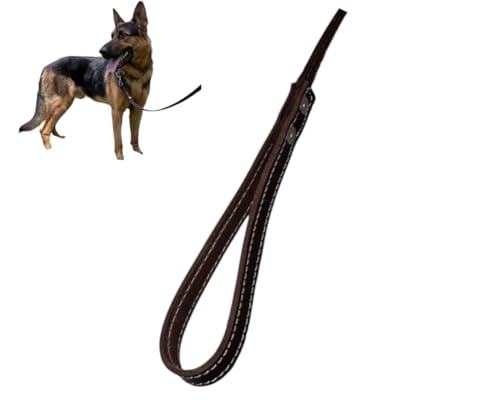 La Mejor Lista de Cuero Cafe disponible en línea. 44 Genérico Correa de Cuero para Perros - Extra Resistente, Agarre Reforzado y Diseño Elegante en Color Café - Longitud Óptima de 1.20m para Paseos Seguros y Cómodos