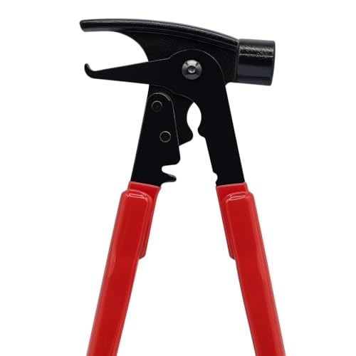 Image of C-HORSE Wheel Balancing Weight Plier Hammer Tool, Balancing Tool Hammer Plier for Clip On Wheel Weights Balance Rims - Red