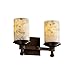 Justice Design Group ALR-8532 2 Light Bathroom Fixture from the Alabaster Rocks!, Dark Bronze