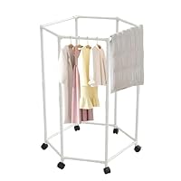 Clothes Dryer Hanger - Portable Washbasin, Hexagonal Foldable Stand | Indoor Garment Drying Organizer, Sturdy Multi-Arm Storage Rack for Bedroom Living Room