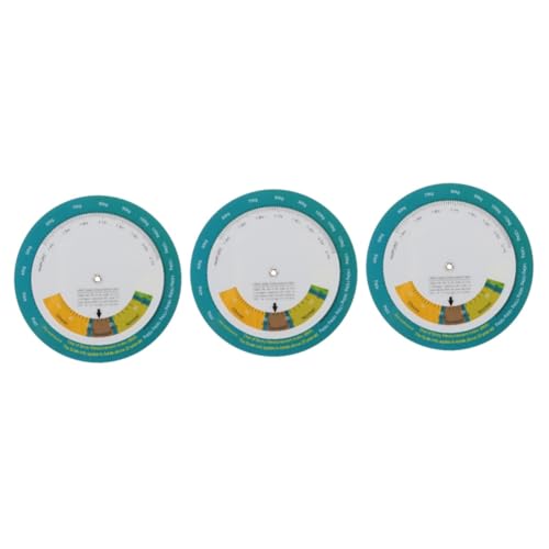 FOMIYES 3 Piezas Carrusel de salud fitness musculacion herramienta tabla de peso tabla de IMC femenina masculino tocadiscos bmi calculadora tendencia gran tocadiscos el plastico