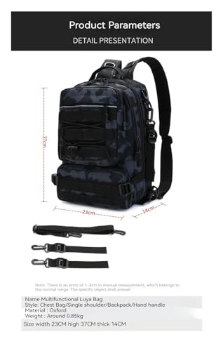Bolsa de pecho para pesca de diseño Artesano de SCRUBY con acabados reforzados 6