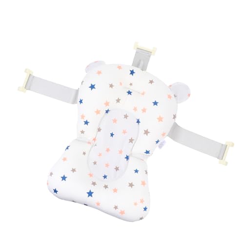 WEKAMOS ベビー洗澡ネット 新生児用滑り止めバス 浮遊式バスパッド 頭 首 背中サポート クッション付きお風呂マット すべりにくく全浴槽対