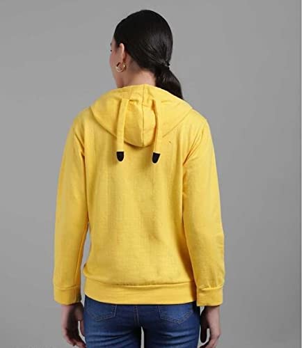 Image of Women's Printed Sweatshirt with Hoodie- Abstract Print-Stylish Pullover for Girls and Women