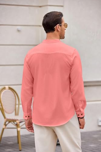 Image of Zombom Men's Kurta || Chinese Collar Long Sleeves || Straight Hip Length Kurtas || Short Kurta for Men || for Festival || Function || Occasion Wear Fancy Kurta for || Best Gifts for Men