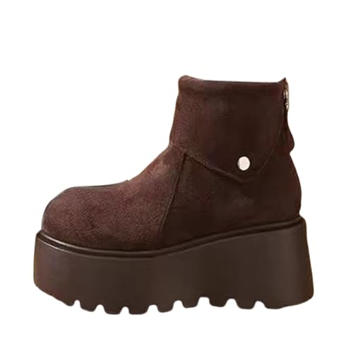 Genérico Botas Mujer Invierno Pelo Calzado Invierno Mujer Women's High Performance Warm Snow Boots Soft And Comfortable Can Adapt To The Cold And Harsh Botas Mujer de Invierno Botines (Brown, 35)
