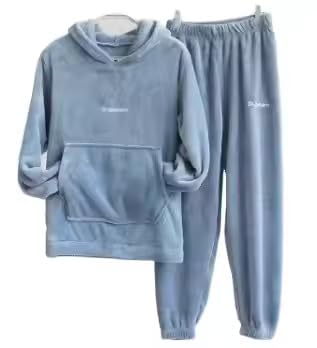 Women Winter Coord Set Wool Blend Fleece Two Piece Pajama Lounge Wear Travel and Casual Outfit-image-42