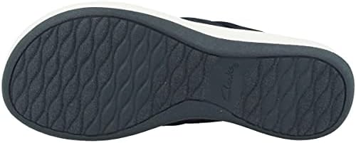 Clarks Women's Arla Kaylie Flip-Flop, Navy Textile, 7.5 | Image 4