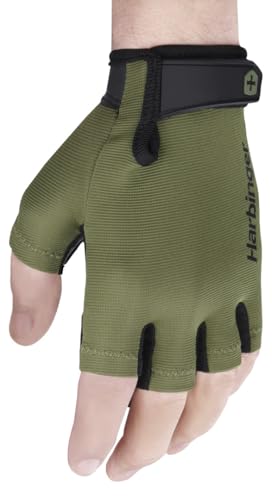 Harbinger Power Weightlifting Gloves, Padded genuine leather palm provides firm grip with reinforced high-touch areas - Image 3