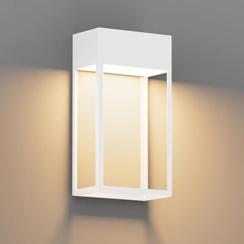 Klighten LED 24W Applique Murale Extérieure Intérieur, 3000K Blanc chaud Lampe Murale, Imperméable IP65 Éclairage Mural, Moderne Lumiere Exterieur, pour...