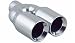 Vibrant 1331 3.5" Round Stainless Steel Dual Tip