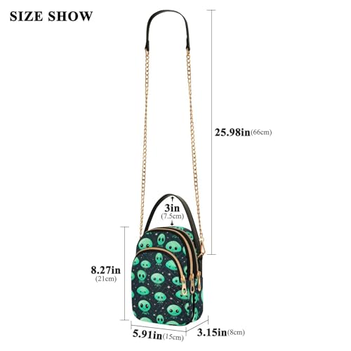 Aliens Space Small Crossbody Bags for Women Adjustable Strap Purses Travel Handbags 208535752