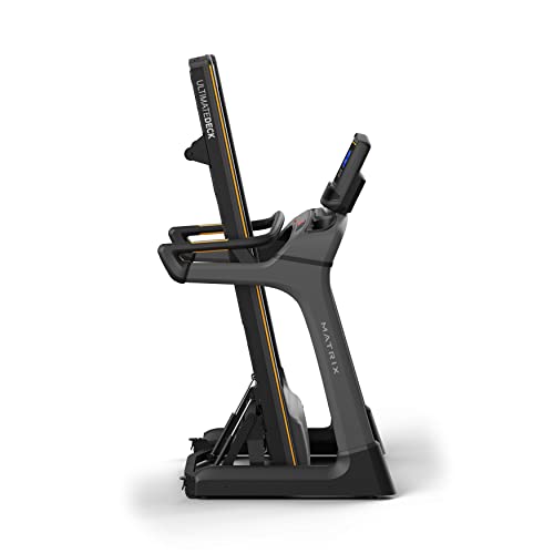 Image of Matrix Fitness TF50 Treadmill with XR | 8.5 inch LCD | Club-Quality Folding Treadmill for Running, 5K & Marathon | Heavy-Duty Frame, Extra-Thick 20 inchx60 inch Deck, Industrial Cushioning