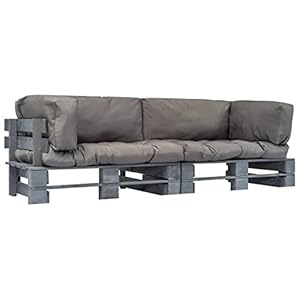 Woonisher 2-TLG. Paletten Outdoor-Sofa-Set mit Kissen