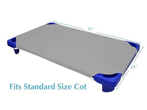 Image of American Baby Company 2 Pack Cot Sheet for Daycare Standard Size 23 inch x 51 inch - Soft & Breathable Microfiber Cot Sheet for Daycare and Preschool, Gray