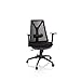 Produktbild hjh OFFICE 661006 Home-Office Bürostuhl FALUN Basic Stoff/Netz Büro Drehstuhl mit Netzrücken & Lordosenstütze, Schwarz