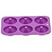 6-Cavity Donut Pan silikonowe foremka do ciasta czekoladowego taca kuchnia piekarnik narzędzie do pieczenia na ciasto herbatniki bułeczki babeczki(Purple)
