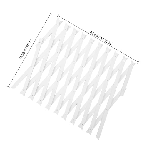 Treillis bois extensible blanc H44 pour redresser les plantes et décorer un mur