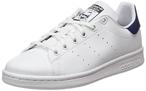 adidas Mixte enfant Stan Smith Sneaker, Cloud White Cloud White Dark Blue, 36 EU