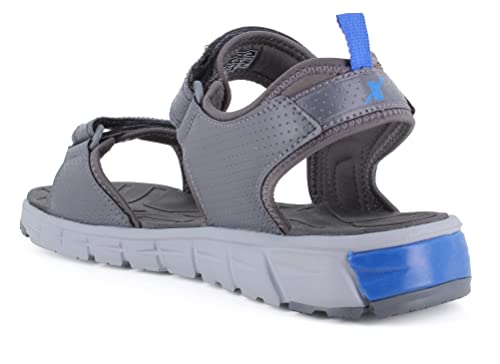 Sparx Men SS-585 Dark Grey Royal Blue Floater Sandals (SS0585GDGRB0009)