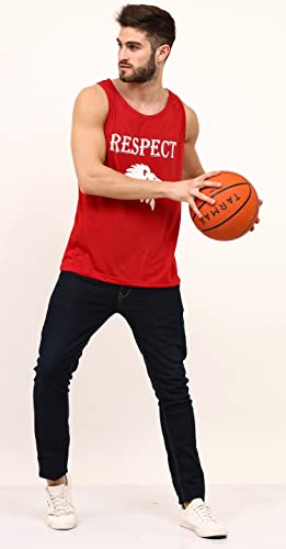 Image of LEOTUDE Men Cotton Printed Round Neck Sleeveless Regular Fit T-Shirt