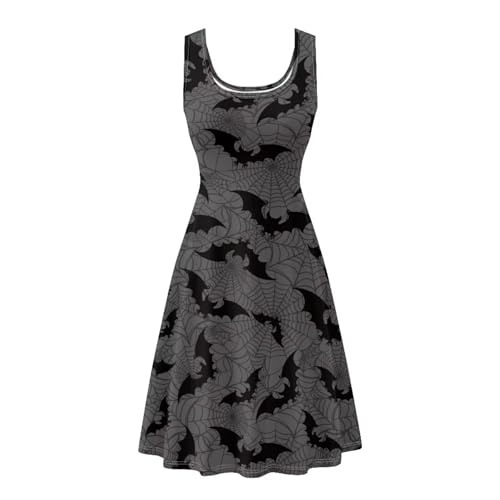 Image of Dreaweet Casual Sleeveless Dresses for Women Girls, Round Neck Tank Dresses with Pockets Summer Sundress Size XS-4XL