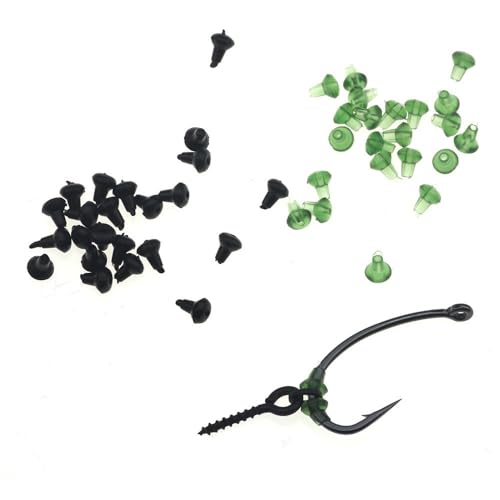 100 piezas accesorios de pesca para carpa con cuentas y paradas de gancho miniatura 1