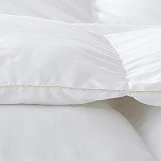 LUXURIOUS TWIN/TWIN XL Size Siberian GOOSE DOWN Comforter, 1200 Thread Count 100% Egyptian Cotton 750FP, 50oz, 1200TC, White Solid