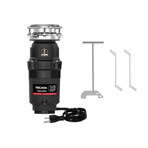 TECASA 1/2 HP Taskmaid Garbage Disposal with Allen Wrench Tool