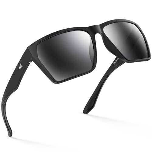 KastKing Beartrap Polarized Sport Sunglasses for Men & Women, Wayfarer Design, PuriVex Scratch & Water-Resistant Coating, UV400 Protection, Fishing, Driving & Boating Eyewear