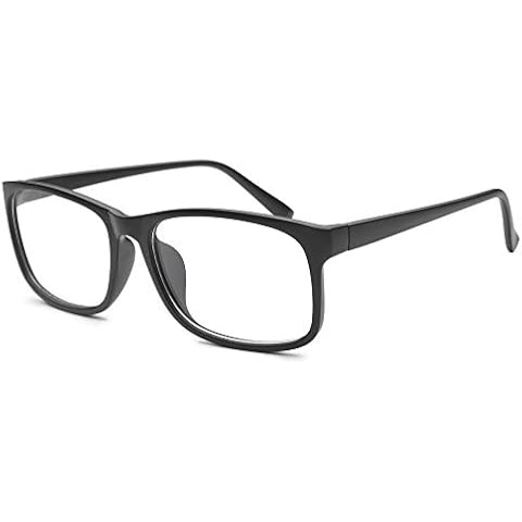 HUIHUIKK Nearsighted Oversize Myopia Glasses Everyday Use Mens Womens -1.00 Black Distance Glasses (NOT READING GLASSES) Cover