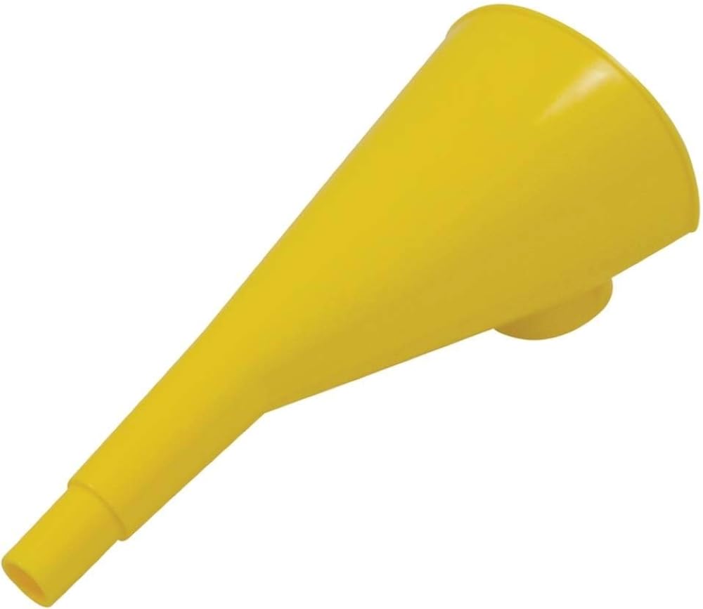 Eagle Plastic Funnel for Type I Metal Safety Cans, 5"x 7"x 12", Made of Chemically Resistant High-Density Polyethylene, Yellow, Made in the USA, F15FUN