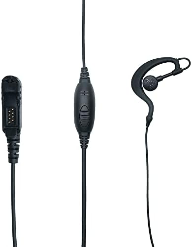 BVMAG G Shape Headset Earpiece with PTT Mic Compatible with Motorola XPR3550e XPR3000 XPR3000E XPR3300 XPR3500 Walkie Talkie 2 Way Radio - 1