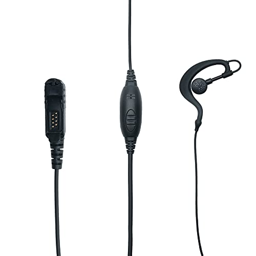 BVMAG G Shape Headset Earpiece with PTT Mic Compatible with Motorola XPR3550e XPR3000 XPR3000E XPR3300 XPR3500 Walkie Talkie 2 Way Radio