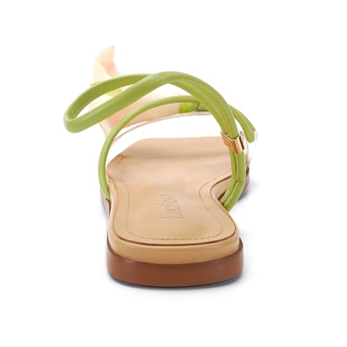 Image of LACIKOSZ Flower Kitten Heel Sandals for Women Calla Lily Green Heels Square Open Toe Floral Strappy Low Heel Sandals Summer Dressy Wedding Shoes