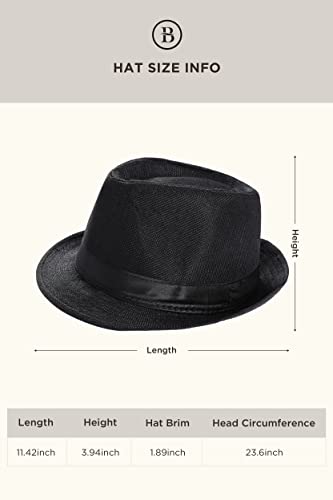 Image of BABEYOND 1920s Mens Gangster Vest Costume Accessories Set Fedora Hat