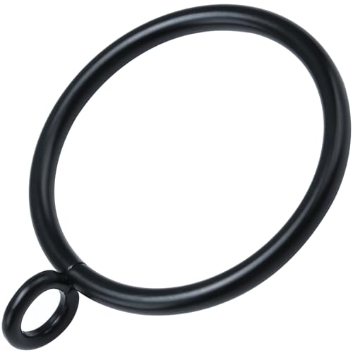 AMZSEVEN 44 Pack Curtain Rings with Eyelets, Metal Drapery Ring for Pinch Pleat Curtains, Drape Ring...