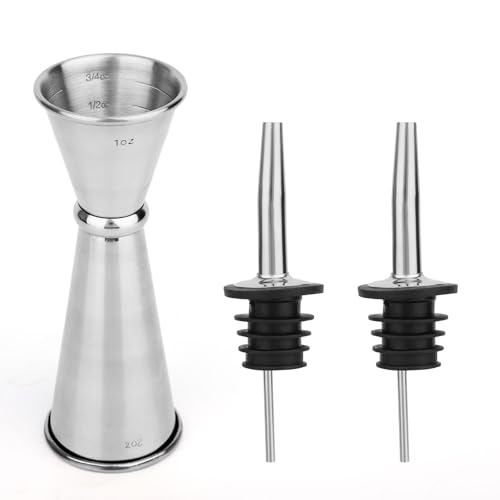 Jigger for Bartending, Bar Cocktail Jigger Measure 2oz 1oz Stainless Steel Japanese Liquor Spirit...