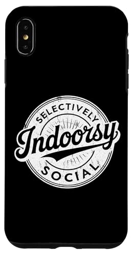 Indoorsy Selectively Social �r���e�[�W ���Љ�I �����I �X�}�z�P�[�X iPhone XS Max �p