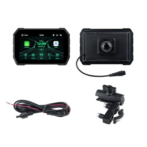 Pantalla digital para motocicleta portátil de 5.0 pulgadas compatible con Android Auto 7