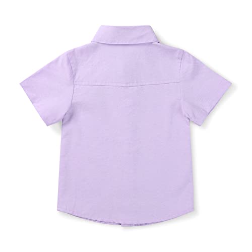 Boys Short Sleeve Button Down Shirt Oxford Casual Cotton Lightweight Western Summer Tops2