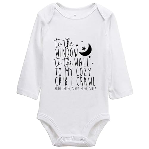 Image of listery To The Window To The Wall Funny Baby Outfit Baby Onesie Funny Sayings Bodysuit Baby Girl Clothes