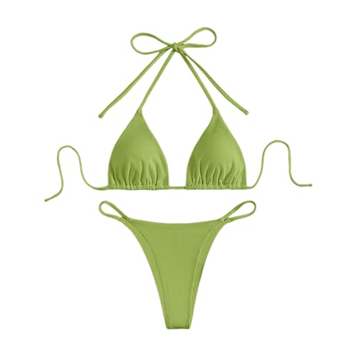 Maillots de bain pour femmes XS | Bikini deux pièces blanc dos nu