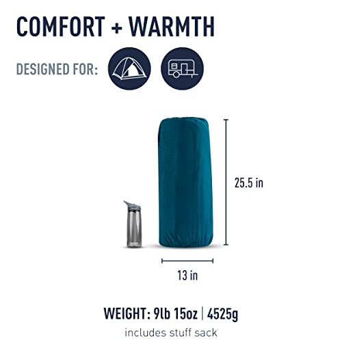 Image of Sea to Summit Comfort Deluxe Self-Inflating Foam Double Sleeping Pad, Byron Blue