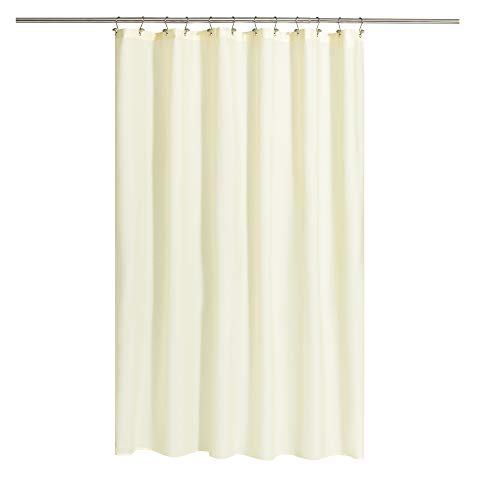 Image of N&Y HOME Fabric Shower Curtain or Liner with Magnets, Sand | Hotel Quality, Machine Washable, Water Repellent, Standard Size