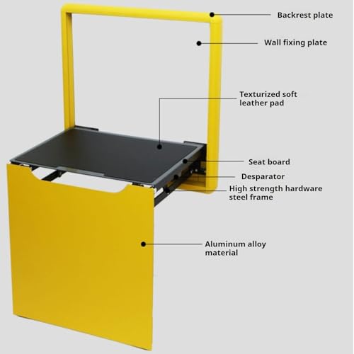 Silla plegable para pared y taburete invisible para cambiar zapatos en casa 7