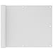 vidaXL Ecran de Balcon Brise-Vue Brise-Vent Store de Jardin Ecran de Protection Ecran d'Intimité Jardin Extérieur Blanc 75x500 cm PEHD