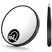 OMIRO 10X Magnifying Makeup Mirror with 2 Suction Cups, Travel Size Round Black 3.5"