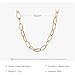 Spiritrain Gold Plated Chain Choker Necklace for Women Dainty Simple Paperclip Link Hollow Oval Geometric Lightweight Necklace for Minimalist Birthday Party Holiday Fashion Jewelry Gifts (Gold)